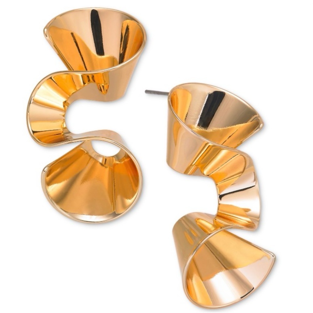 NWT I.n.c. International Concepts Gold-Tone Folded Drop Earrings